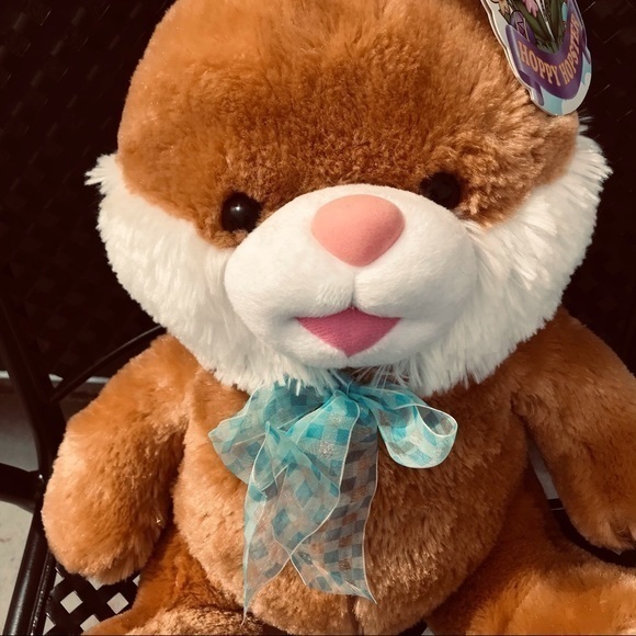 Hoppy Hopster Dan Dee 2015 Brown Plush Easter Rabbit 24”‎ Brown Rare W/Tags - Picture 4 of 12